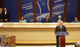 Edward Nalbandian delivered a speech during the plenary session of the Parliamentary Assembly of the Council of Europe