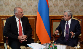 President Serzh Sargsyan receives PACE Co-Rapporteurs Axel Fischer and Alan Meale