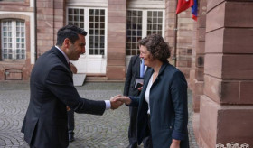 The President of National Assembly of Armenia Alen Simonyan Meets with Mayor of Strasbourg Jeanne Barseghian