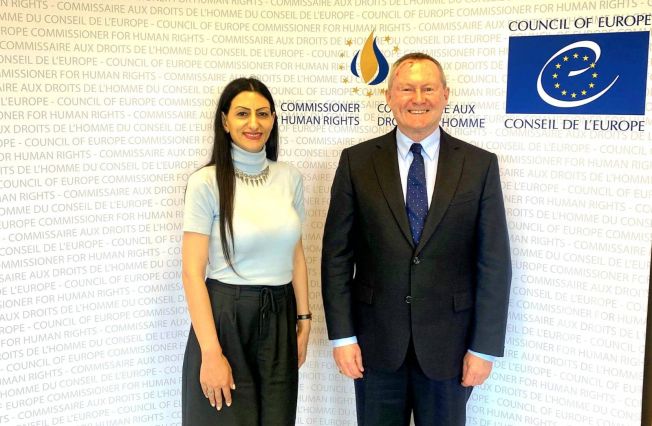 Meeting between Human Rights Defender Anahit Manasyan and the newly elected Commissioner for Human Rights of the Council of Europe, Michael O'Flaherty