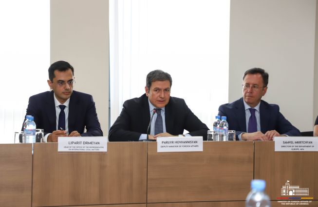 Deputy Foreign Minister Paruyr Hovhannisyan had a meeting with the delegation of the Council of Europe Department for the Execution of Judgments of the ECHR