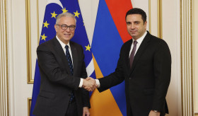 Alen Simonyan receives delegation led by PACE President Theodoros Rousopoulos