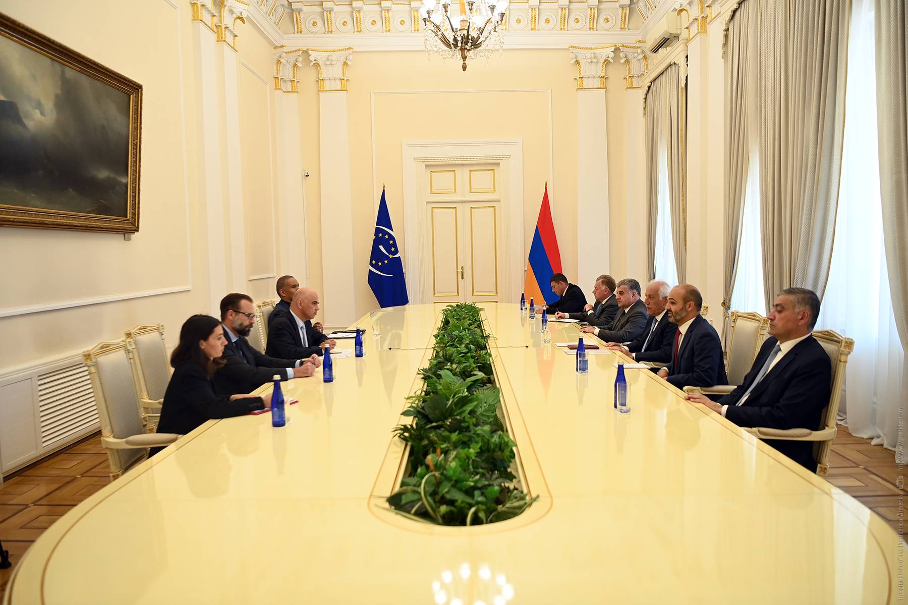 President Vahagn Khachaturyan received Secretary General of the Council of Europe Alain Berset